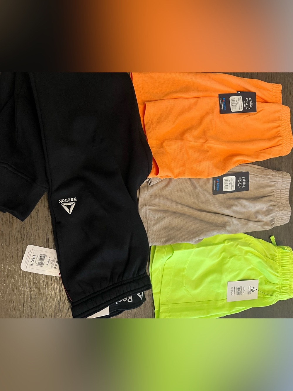 Boy bundle 3 shorts and one reebok jogger new with tags